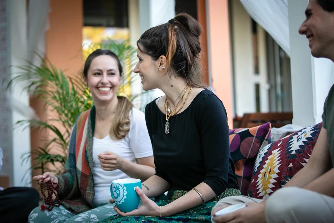 Members of the community sharing a moment together